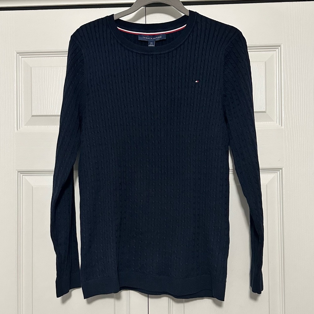 Tommy Hilfiger‎ Cable Knit Crewneck Lightweight Sweater Size Large NWT